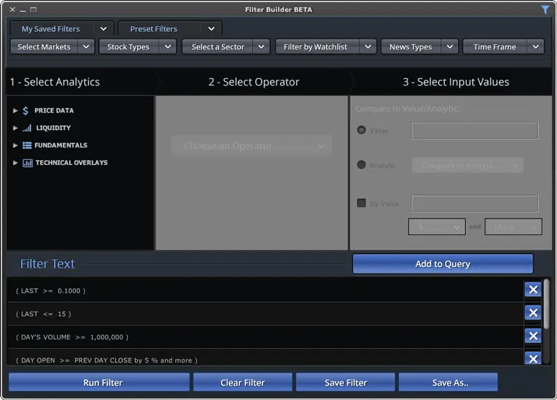 Filter Builder