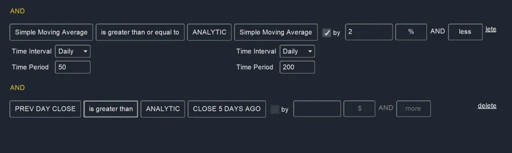 Watchlists - Golden Cross Scan