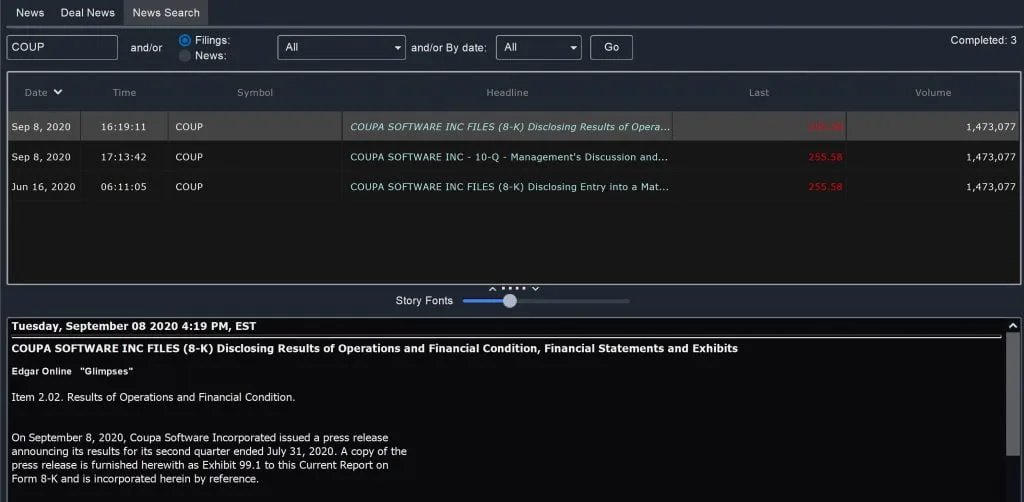 SEC - News Scanner Search