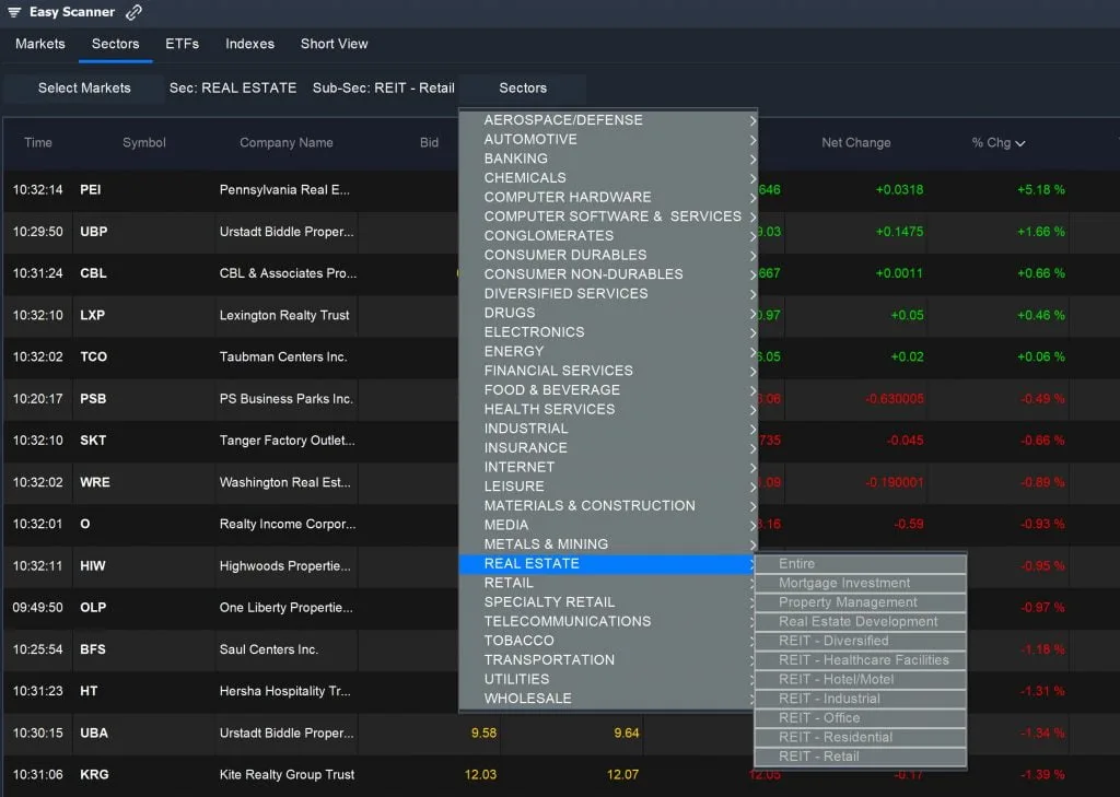 REIT - Sector Selection