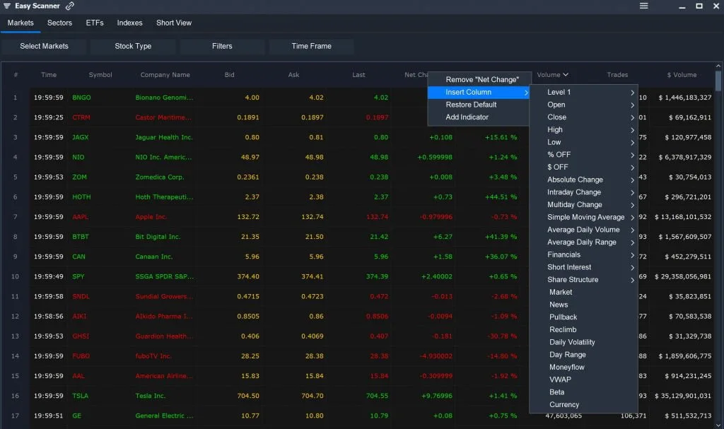 Scanz Customizations - Table Columns