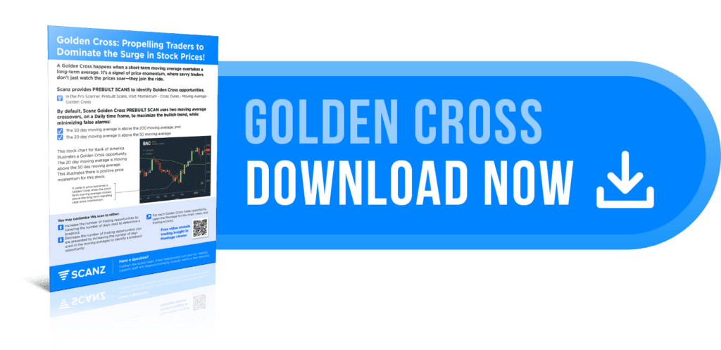 Download Golden Cross cheat sheet - click to get PDF guide for golden cross scanner setup