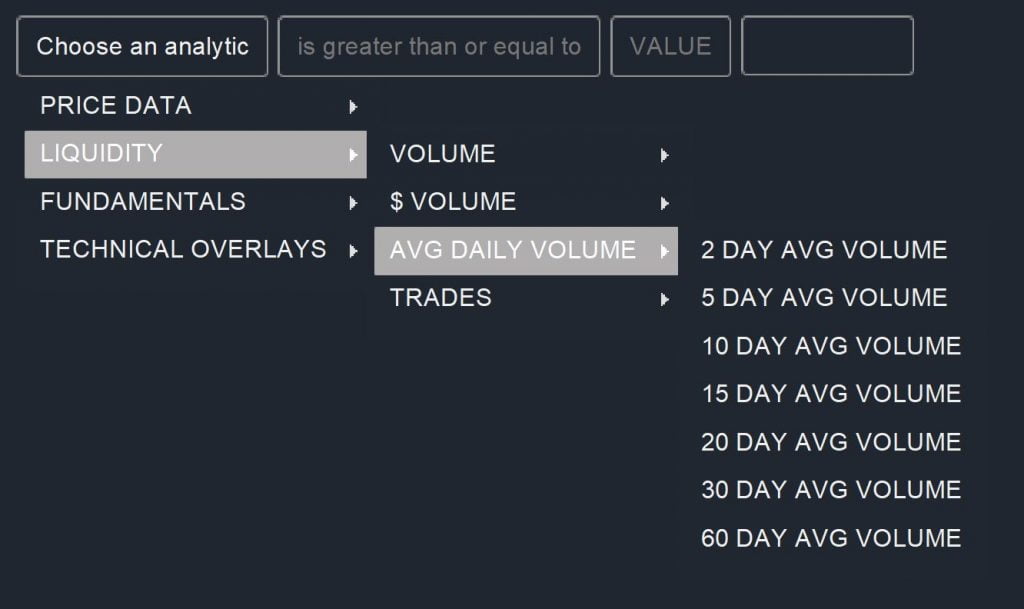 Abnormal Volume - Volume Metrics