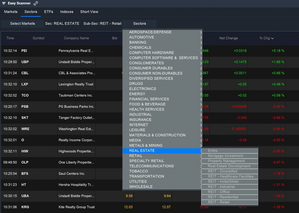 REIT - Sector Selection