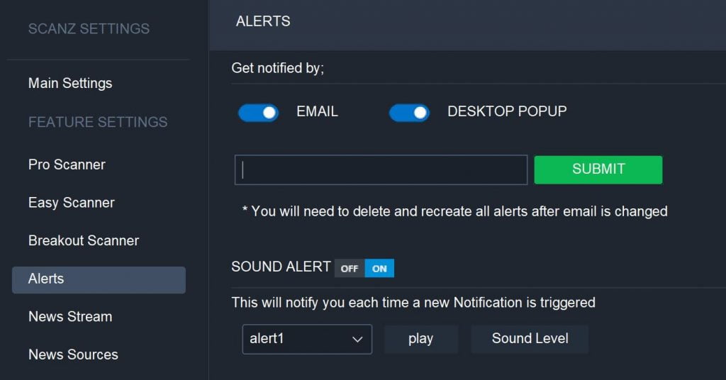 Scanz Customizations - Alerts